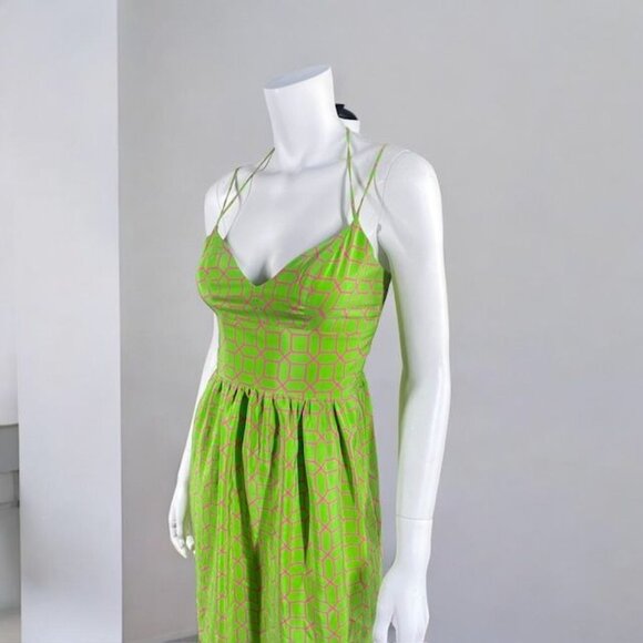 Amanda Uprichard Silk Mini Dress Green Size X- Small - Picture 4 of 16